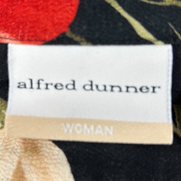 Alfred Dunner Vintage Tropical Floral Red Black Green Skirt Set Size 20W - Picture 7 of 11